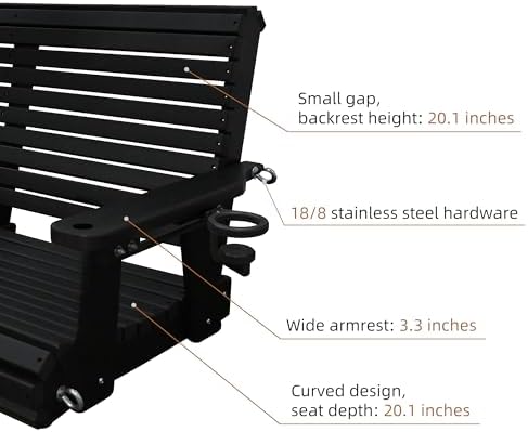 hdpe porch swing with 18/8 stainless steel bolts, package contents