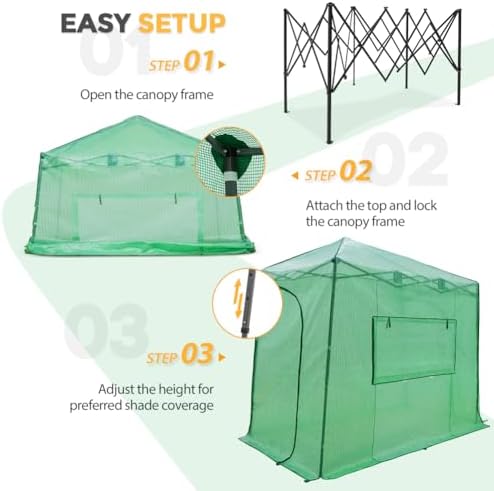 eagle peak 10x5 easy setup pop up greenhouse shown in use