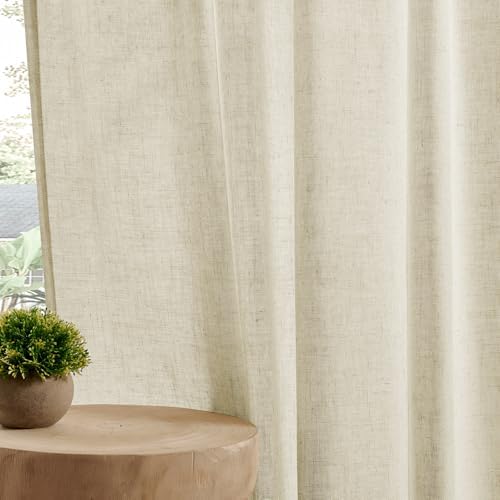 joydeco linen curtains 96 inch length 2 panel, package contents