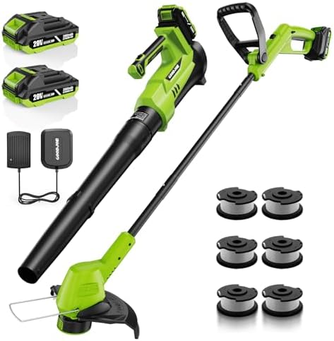 20v electric weed wacker & 650 cfm leaf, main product view