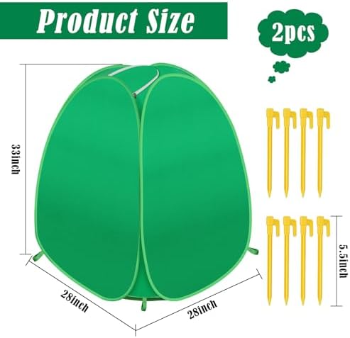 pop up winter plant covers, 28x28x33 freeze protection, close-up detail
