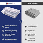 tarps now marine grade clear vinyl tarp, (6' showing dimensions