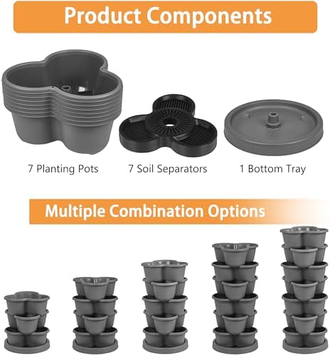 vecelo 7 tier vertical garden planter, self watering, front angle view