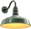 11" Gooseneck Barn Light Outdoor | Farmhouse Exterior | Hunter Green/Brass