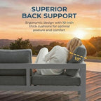aluminum patio furniture set, all weather patio sofa, package contents