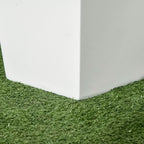 outsunny 2-pack outdoor planter set with drainage holes, front angle view