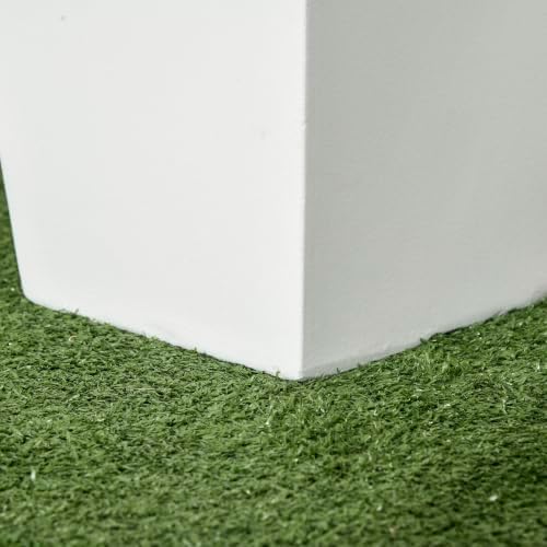 outsunny 2-pack outdoor planter set with drainage holes, front angle view