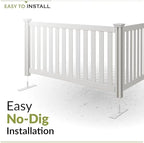 zippity davidson portable event fence, white vinyl freestanding shown in use