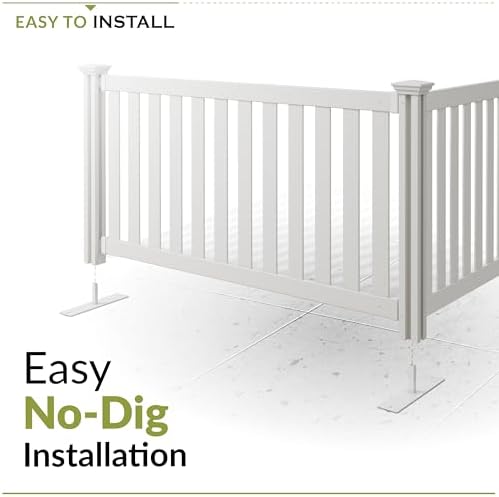 zippity davidson portable event fence, white vinyl freestanding shown in use