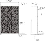 kozyard metal privacy screen 74" h x 47.2" shown in use