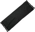 GORGECRAFT 1pc Beach Sling Chair Replacement Canvas 47.2x17.3 Inch Lounge Chair Replacement Fabric with Fringe Black Chair Fabric Reclining Sling Replacement for Sunbathing Courtyard Patio Outdoor