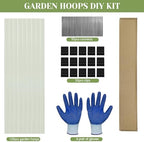 garden hoops 120pcs, sunwuk greenhouse hoops for 2.5-5.5ft shown in use