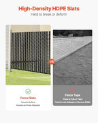vevor bottom locking privacy slats, double-wall vertical bottom-locking, close-up detail