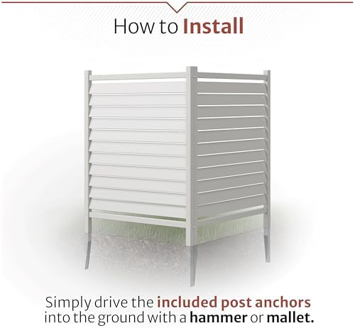 enclo waverly privacy screen, white vinyl diy no, side view