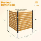 aoxun 2 panels wood privacy screen, 41" x shown in use