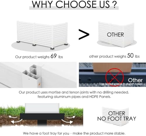 kozyard 50" w x 48" h outdoor privacy, view 9