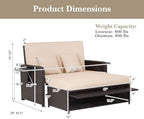 nightcore wicker patio outdoor daybed, outdoor chaise lounger shown in use