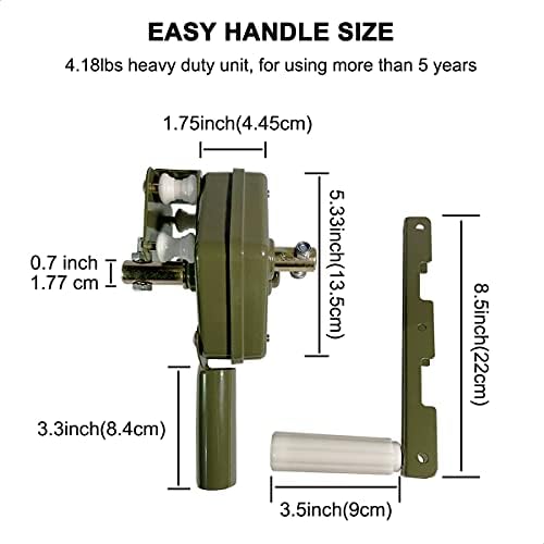 uygalaxy greenhouse sidewall manual film roll up hand on a desk or shelf