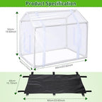 mini greenhouse with potting mat for indoor plant shown in use