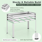 giantex raised garden bed with legs & greenhouse showing dimensions