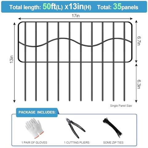 eibikdi 50ft x 13in garden animal barrier fence on a desk or shelf