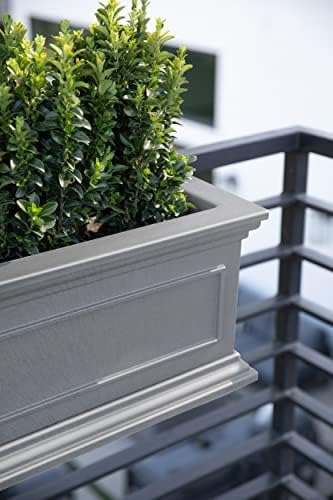 veradek brixton series plastic railing planter - rectangular on a desk or shelf