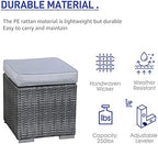 patiorama 2 pieces assembled outdoor patio ottoman, grey, package contents