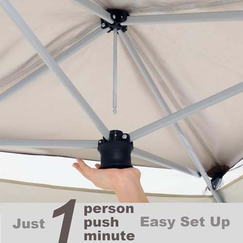 cobizi 12x12 pop up gazebo on clearance showing dimensions