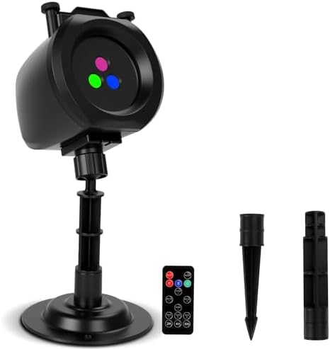 Laser Projector Landscape Lights Outdoor, Muli Color Projection Lights with Remote Controller, Outdoor Waterproof Indoor Patio Garden Landscape Decor Tree Decoration (RGB), SA556