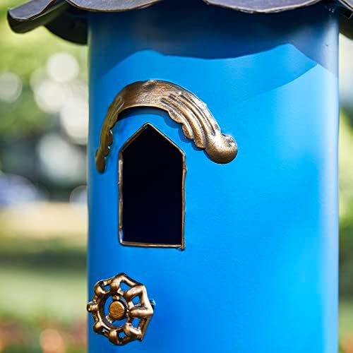 glitzhome 32”h metal hanging birdhouse for outdoors oversized, package contents