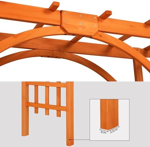yaheetech 7ft wooden arch arbor, wood trellis for on a desk or shelf