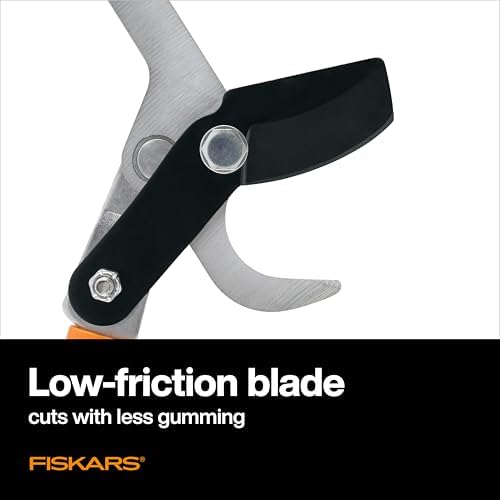 fiskars 28" power-lever garden bypass loppers, 1.75" cut, side view