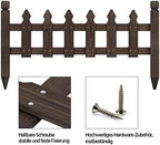 topeakmart 177.5in picket fence for garden, wooden fence, front angle view
