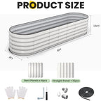 pattiumo galvanized raised garden bed 8×2×1.5 ft, round on a desk or shelf