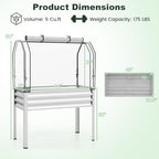giantex raised garden bed with legs & greenhouse, view 9
