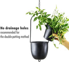 metal hanging planters set of 2 with 6, package contents