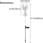 4 Pack Solar Angel Lights Outdoor Decor, Decorative Color Changing Waterproof LED Angel Stake Lights for Cemetery Grave Garden Patio Yard Art Lawn Decoration, Grave Markers, Memorial Gifts