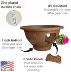ultimate hanging baskets - strawberry, tomato, flower, and shown in use