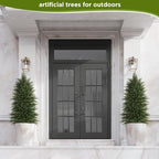 4ft full artificial cedar trees set of 2 showing dimensions