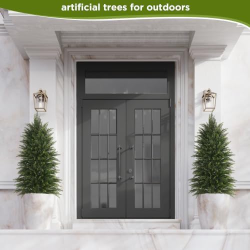 4ft full artificial cedar trees set of 2 showing dimensions
