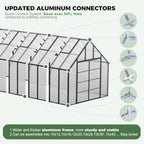 cdcasa 10x40 ft greenhouse for outdoors, massive easy, package contents