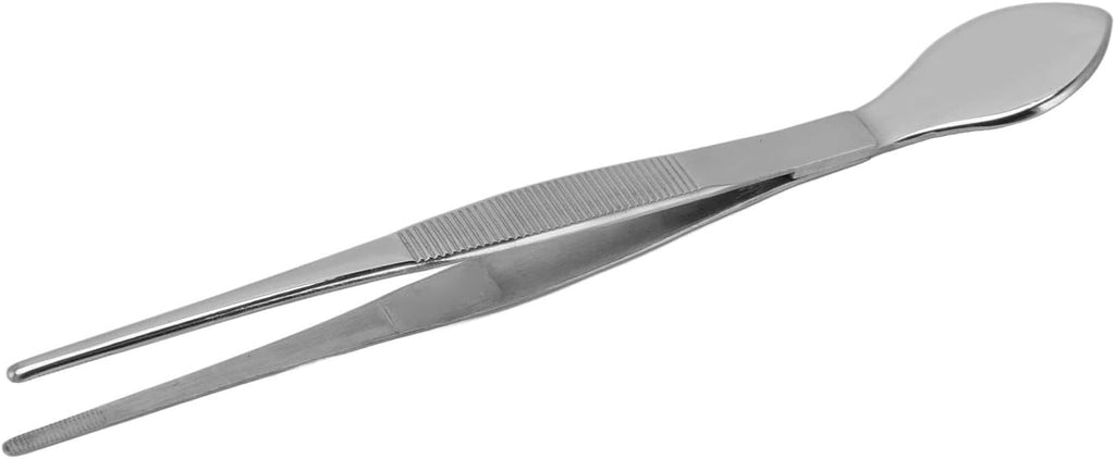 Bonsai Tweezers, Professional Stainless Steel Straight Serrated Tips with Loosening Spatula for Bonsai Soil Maintenance and Moss Removal Gardening Tool