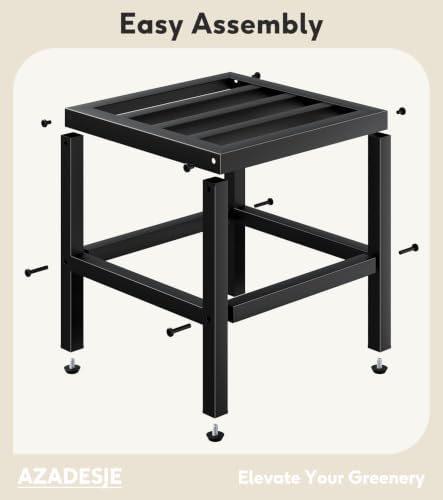 plant stand indoor outdoor, heavy duty metal 13'', front angle view