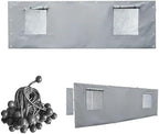 rutile 10x20 carport replacement sidewall, 180g pe waterproof showing dimensions