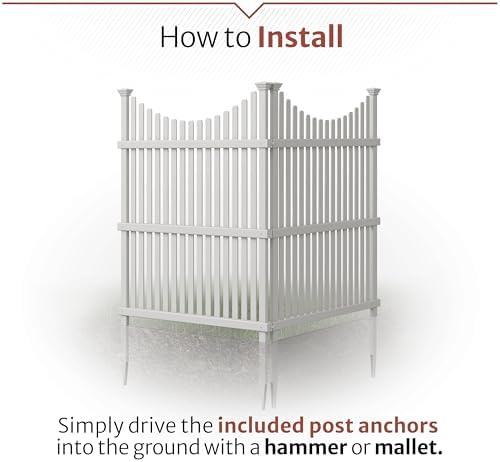 enclo huntersville privacy screen 2pk, white vinyl diy, side view