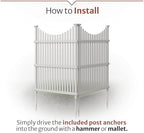 enclo huntersville privacy screen 2pk, white vinyl diy, side view