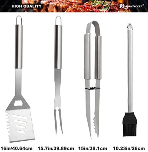 romanticist 23pcs must-have bbq grill accessories set with shown in use