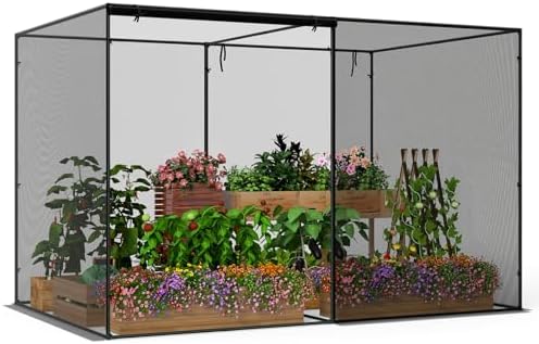 tangkula 10x6.5x6.5 ft crop cage, plant protection tent, main product view