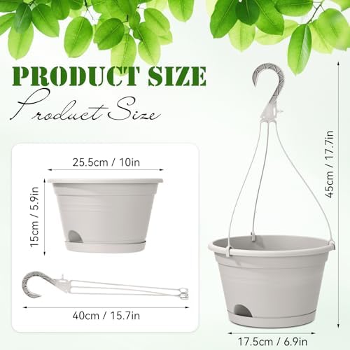 roshtia 10 pcs 10 inch hanging baskets for, close-up detail