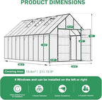 cdcasa 10x20 ft greenhouse for outdoors, large easy on a desk or shelf